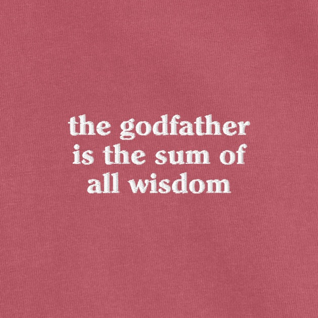 SUM OF ALL WISDOM EMBROIDERED TEE