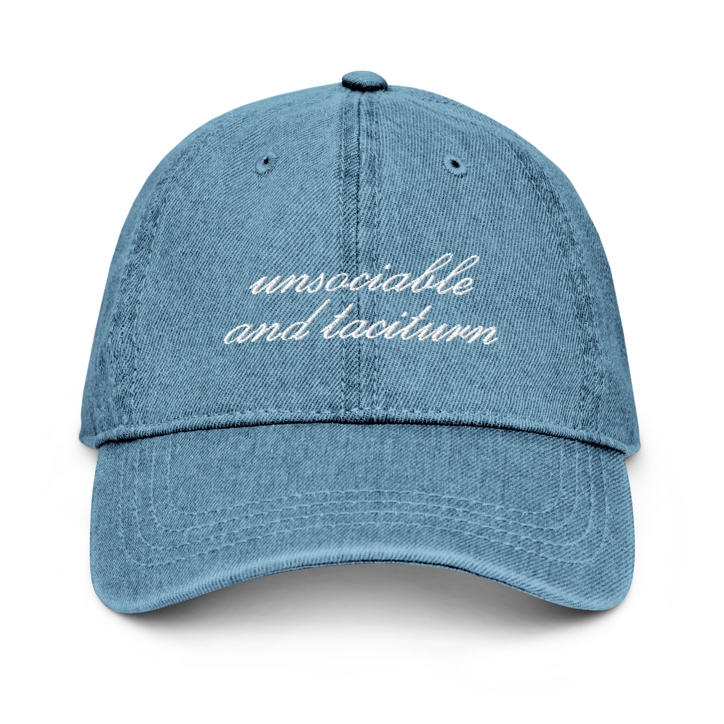 UNSOCIABLE AND TACITURN DENIM HAT