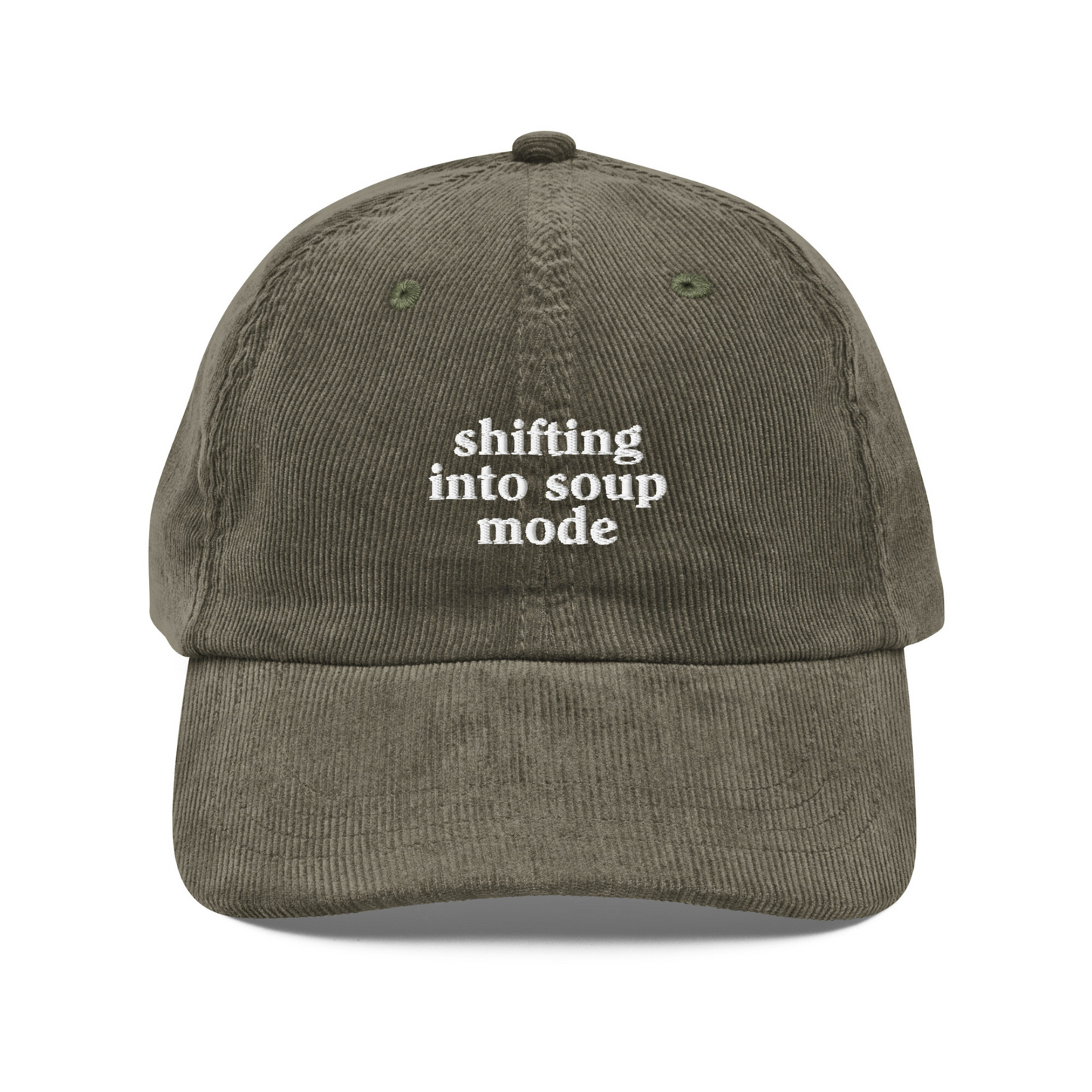 SOUP MODE EMBROIDERED CORDUROY HAT