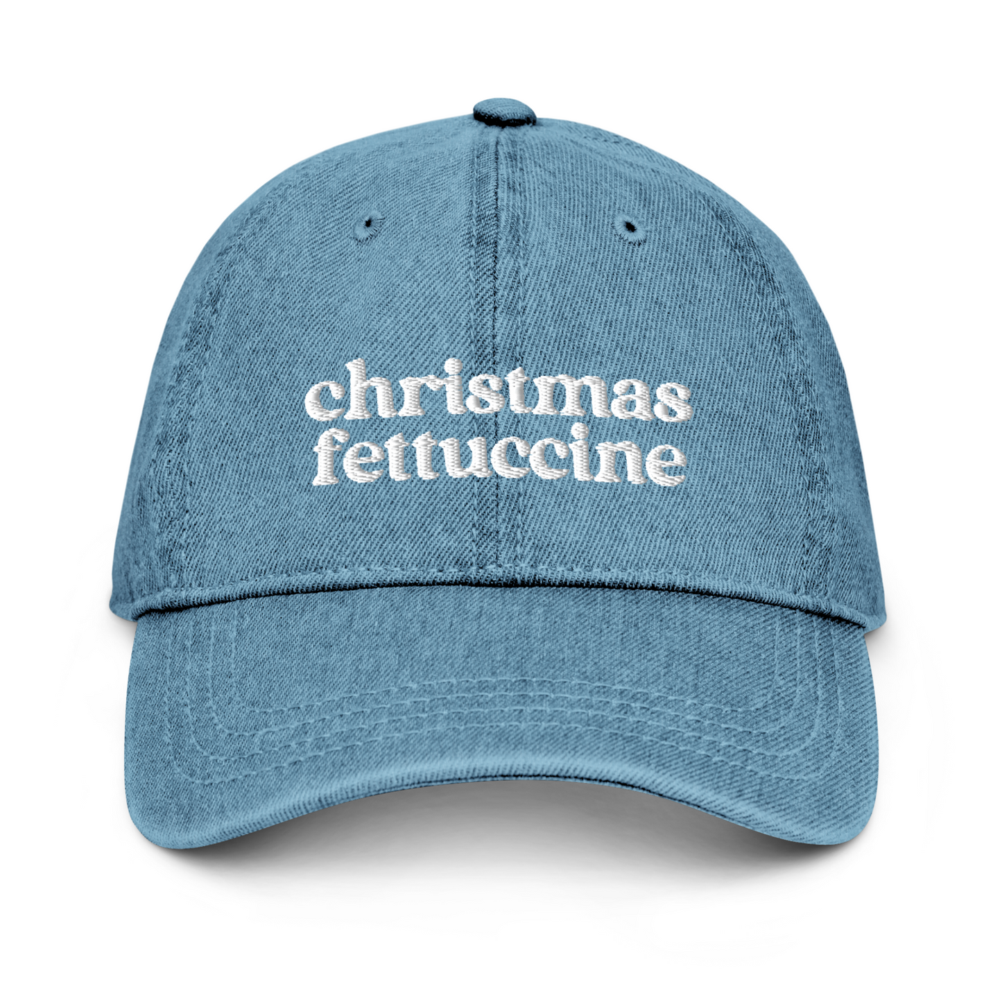 CHRISTMAS FETTUCCINE DENIM HAT