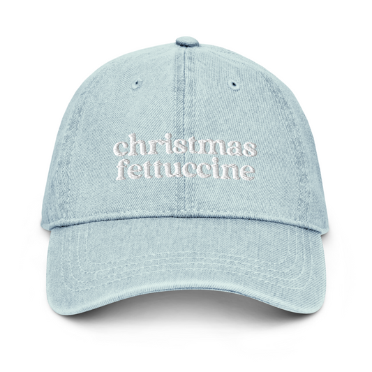 CHRISTMAS FETTUCCINE DENIM HAT