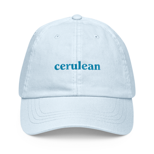 CERULEAN EMBROIDERED HAT