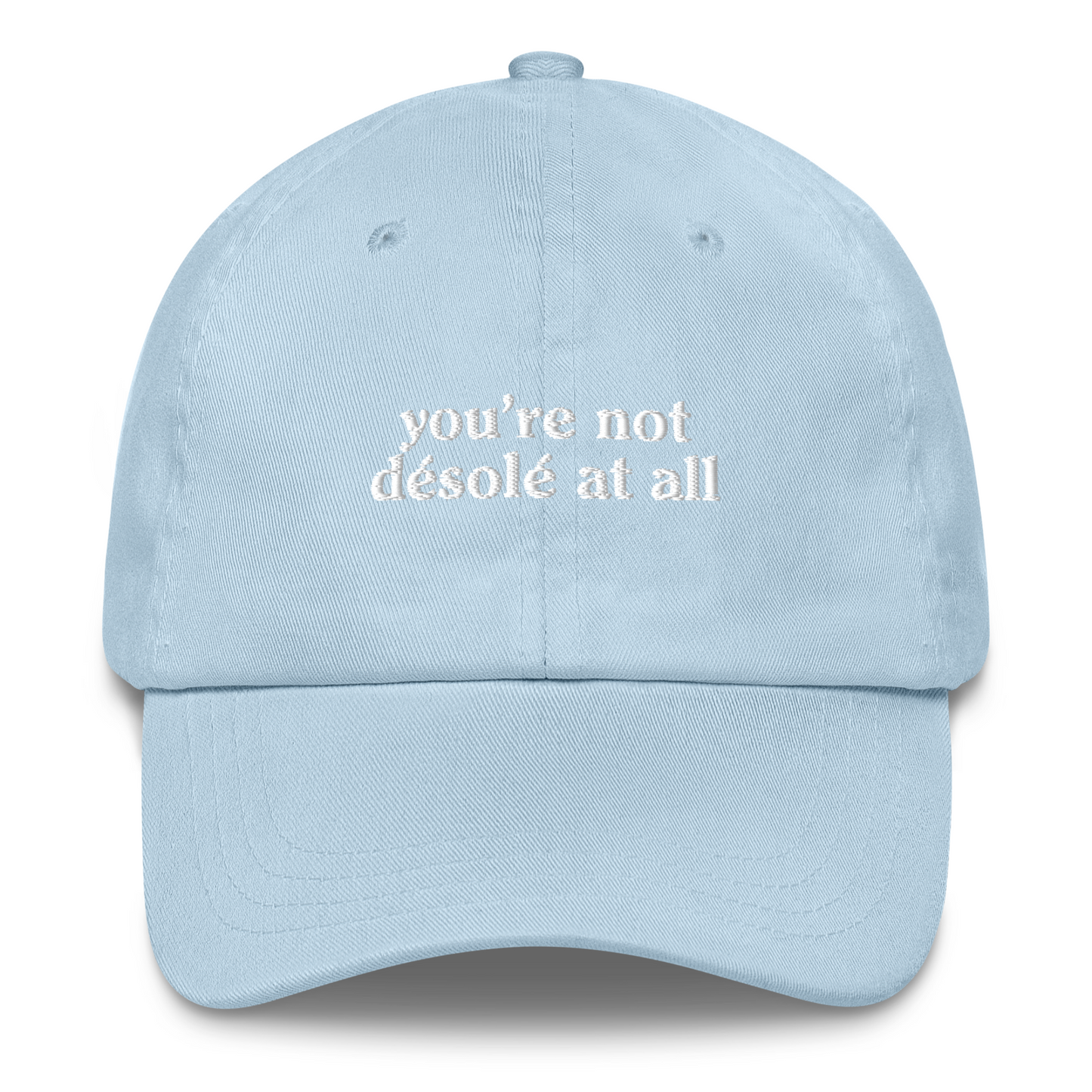 YOU'RE NOT DESOLE AT ALL EMBROIDERED HAT