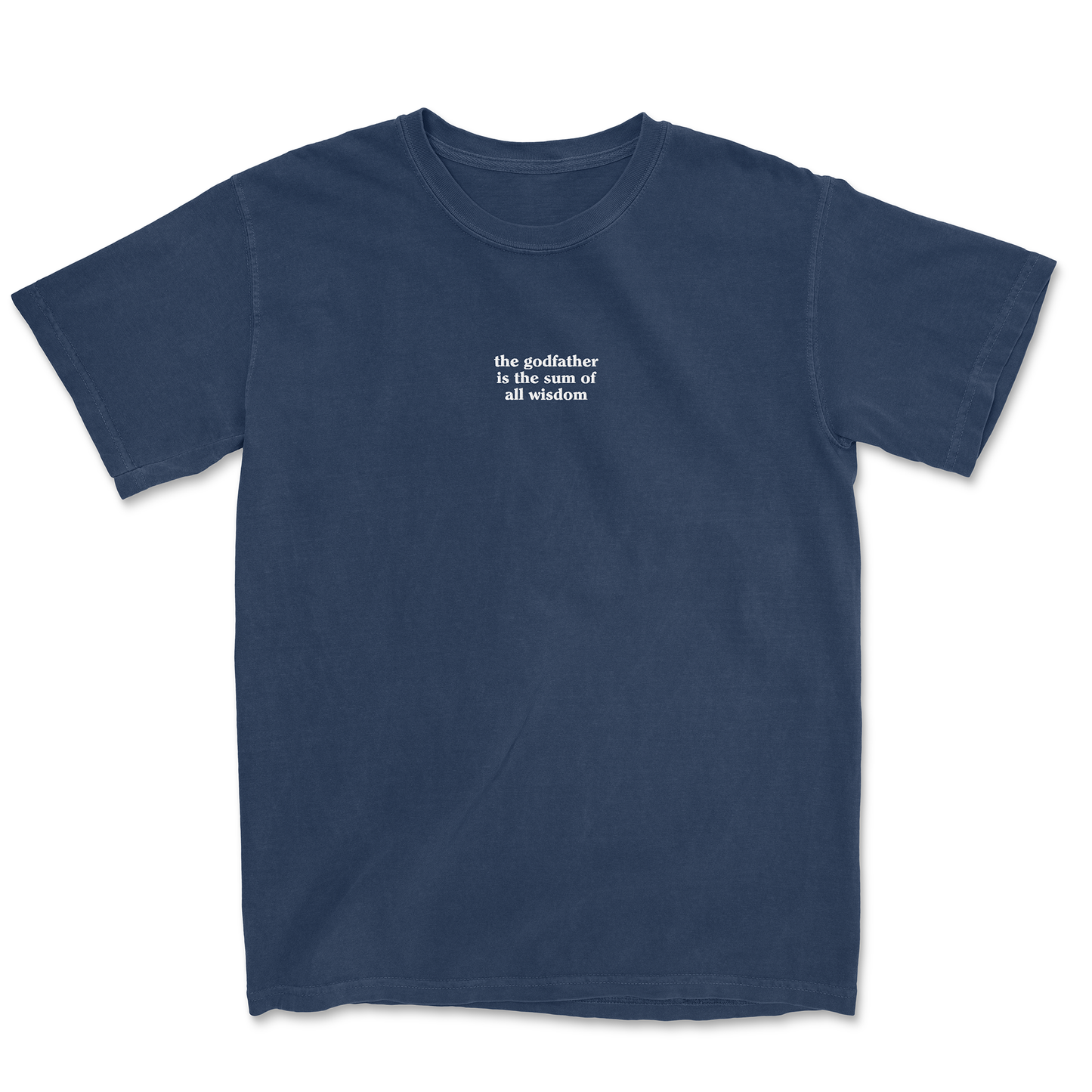 SUM OF ALL WISDOM EMBROIDERED TEE