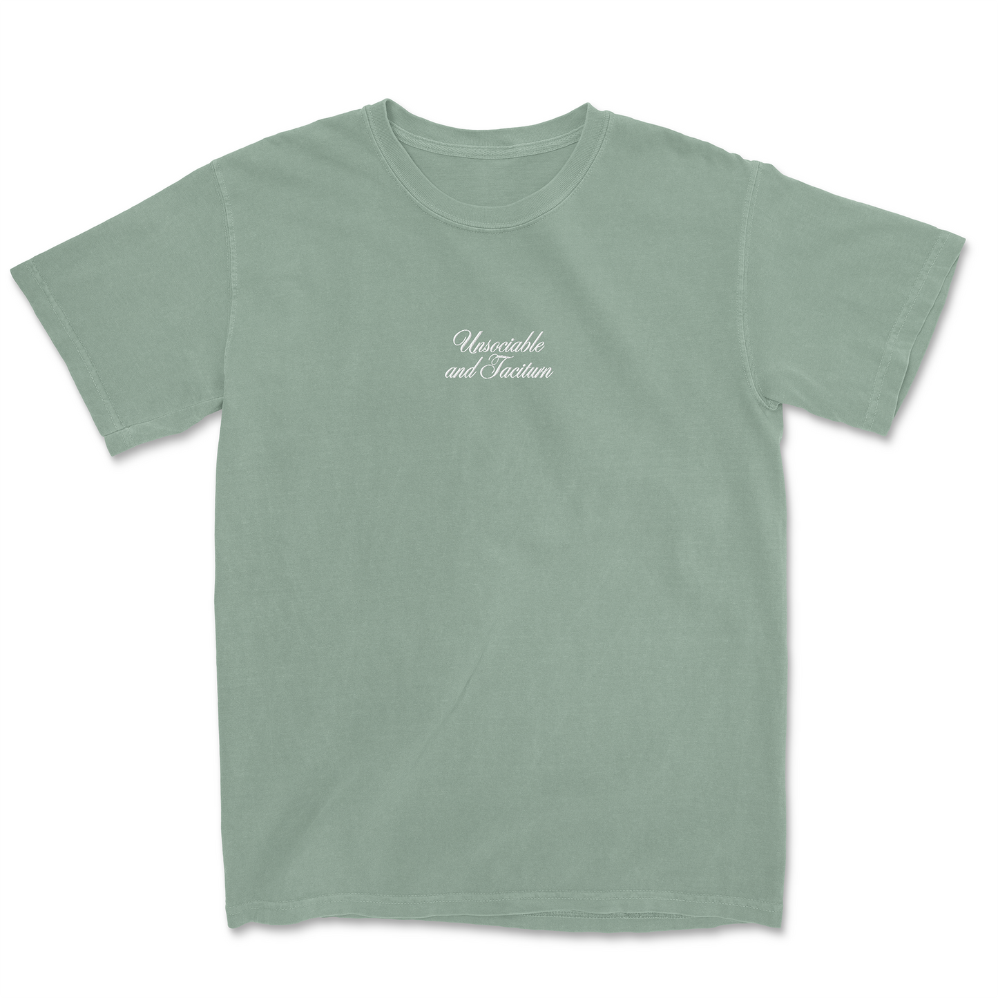 UNSOCIABLE AND TACITURN EMBROIDERED TEE