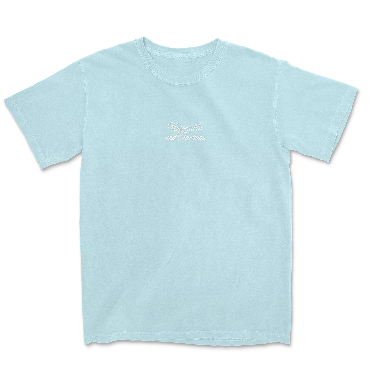 UNSOCIABLE AND TACITURN EMBROIDERED TEE