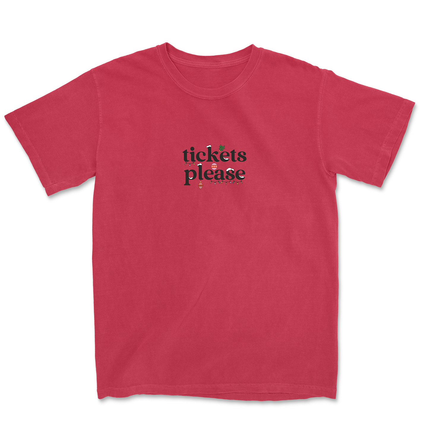 TICKETS PLEASE CHRISTMAS LOGO TEE