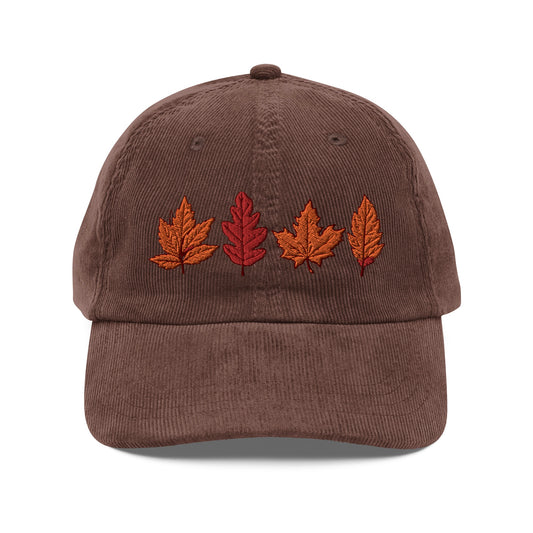 FALL LEAVES CORDUROY HAT